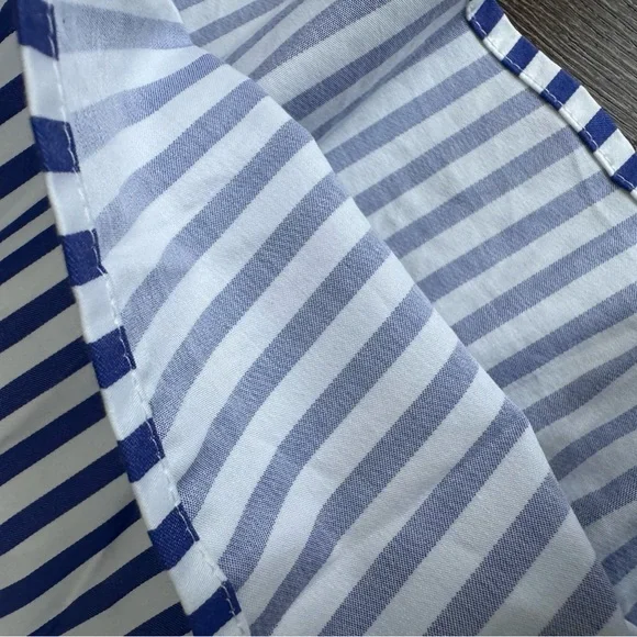 Talbots Blue and White Striped Shirt. New! 100% cotton. - Picture 6 of 11